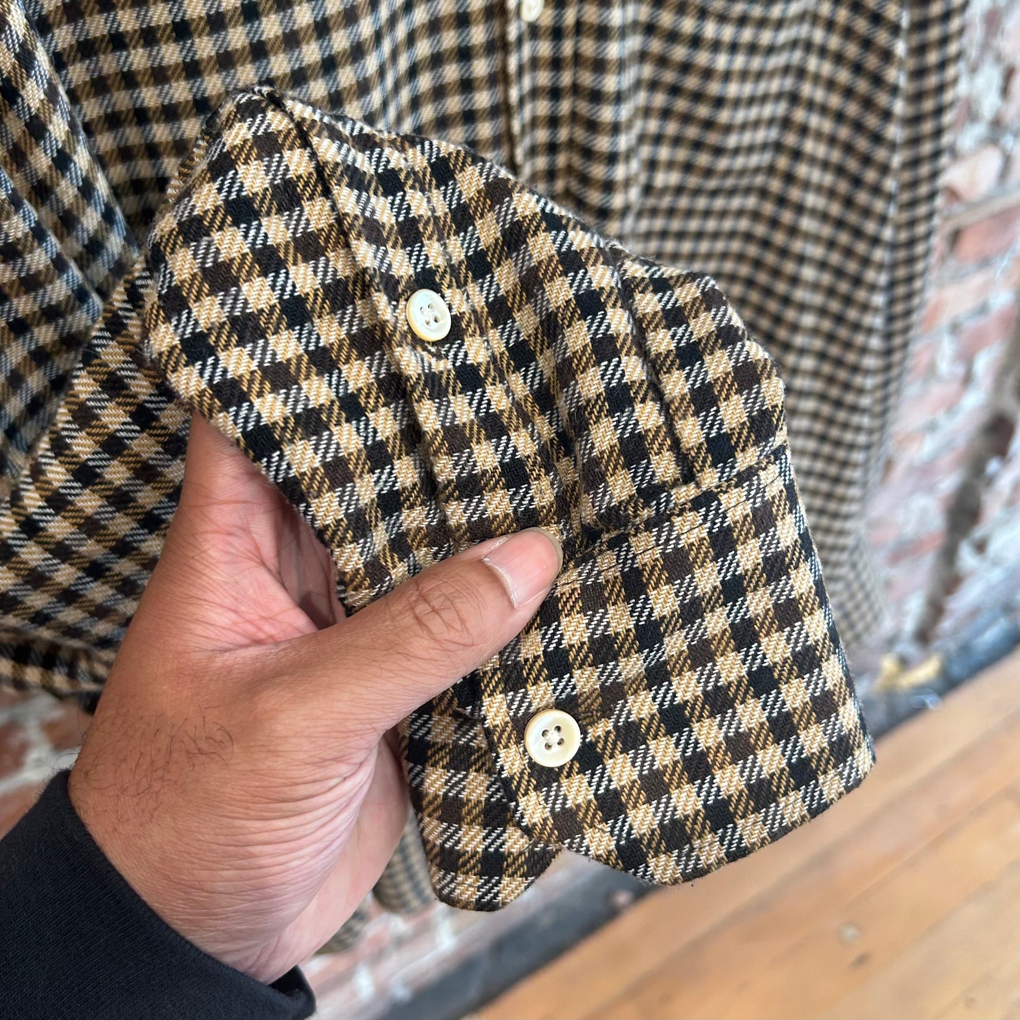 OUR LEGACY OVERSIZED CHECK FLANNEL ‘BROWN’