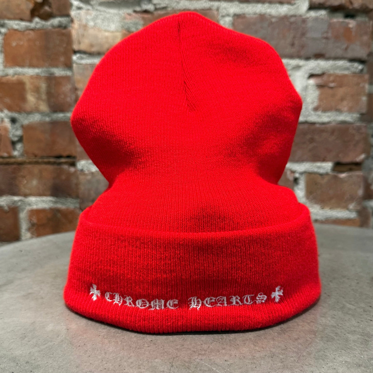 CHROME HEARTS CH LOGO BEANIE ‘RED’