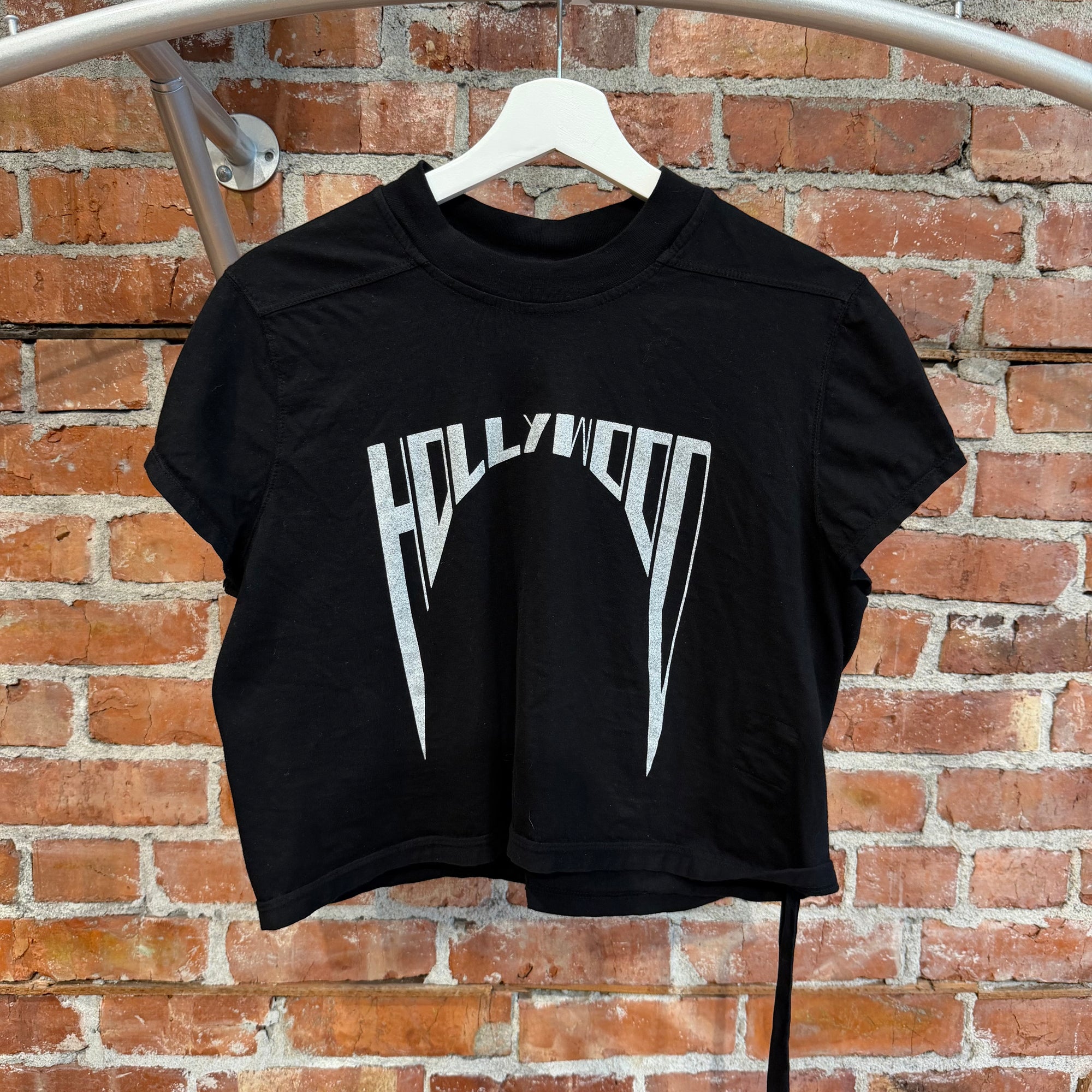 RICK OWENS DRKSHDW HOLLYWOOD CROPPED BRAD TEE ‘BLACK’