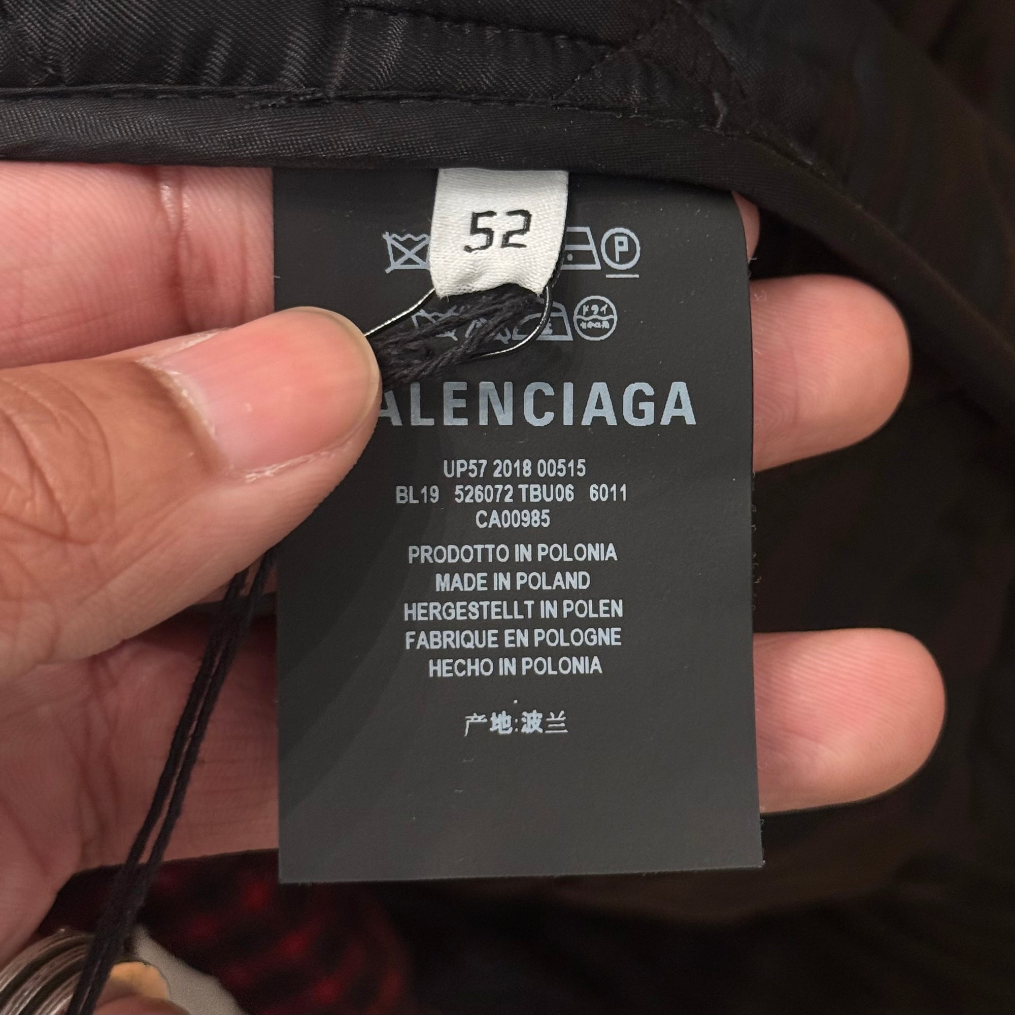 BALENCIAGA FW18 OVERSIZED QUILTED FLANNEL JACKET ‘MULTI’
