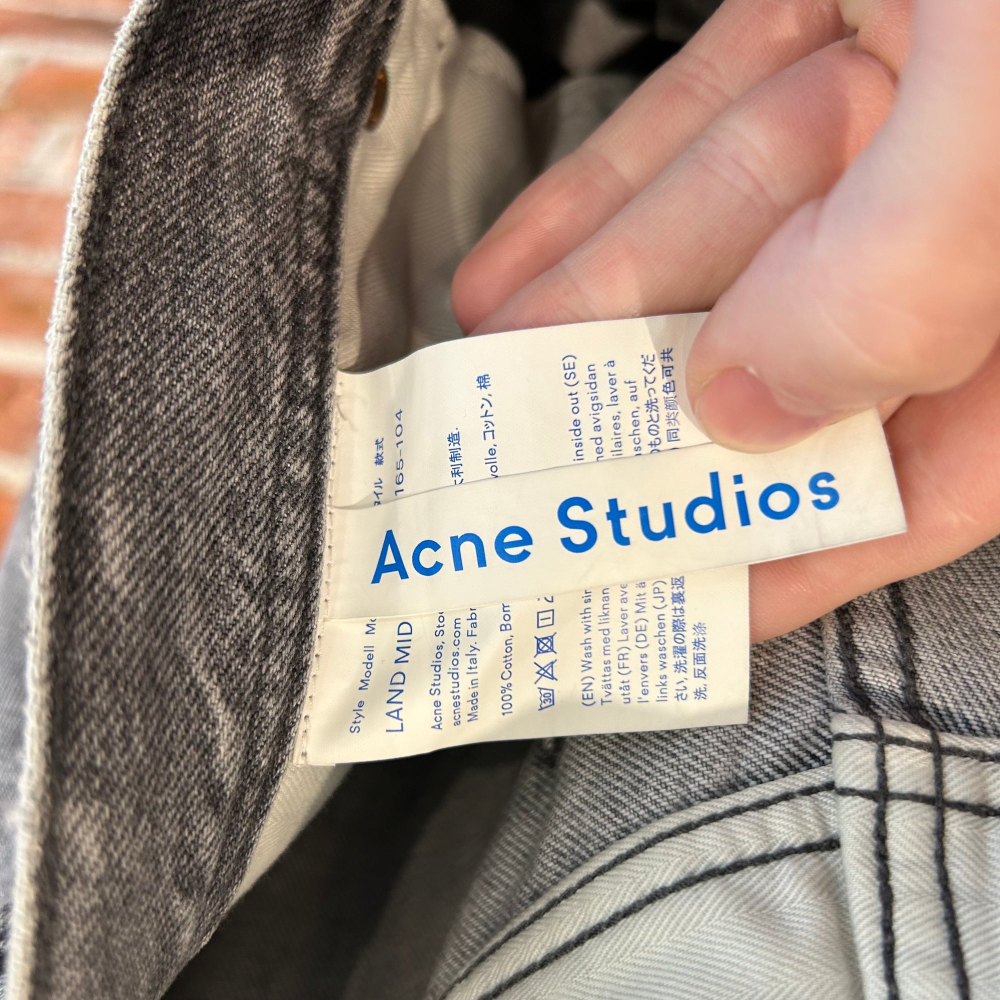 ACNE STUDIOS BLA KONST LAND MID DENIM ‘WASHED GRAY’