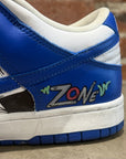 CHROME HEARTS MATTY BOY NIKE DUNK LOW SNEAKERS ‘WHITE/BLUE’