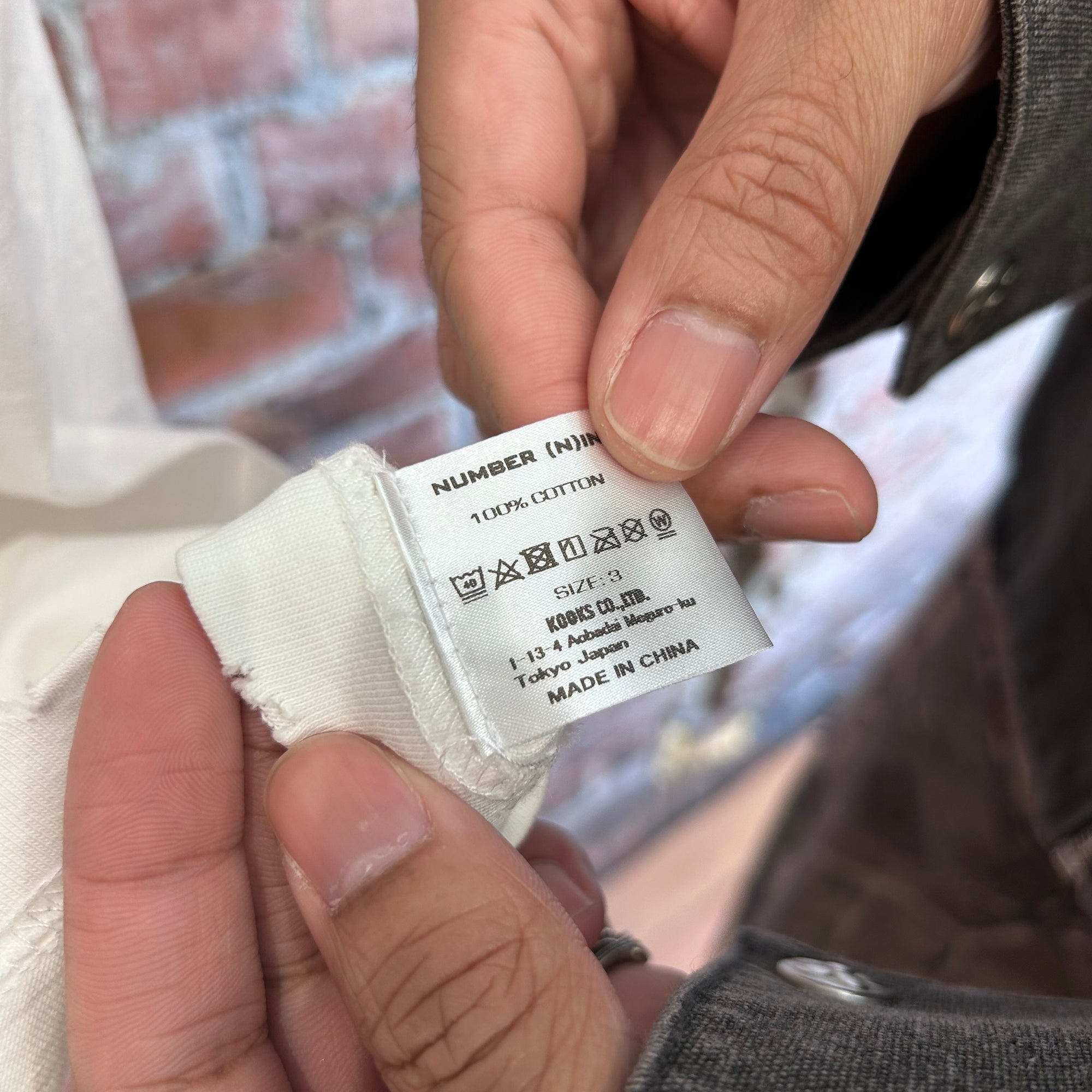 NUMBER (N)INE DISTRESSED GIVE PEACE A CHANCE TEE ‘WHITE’