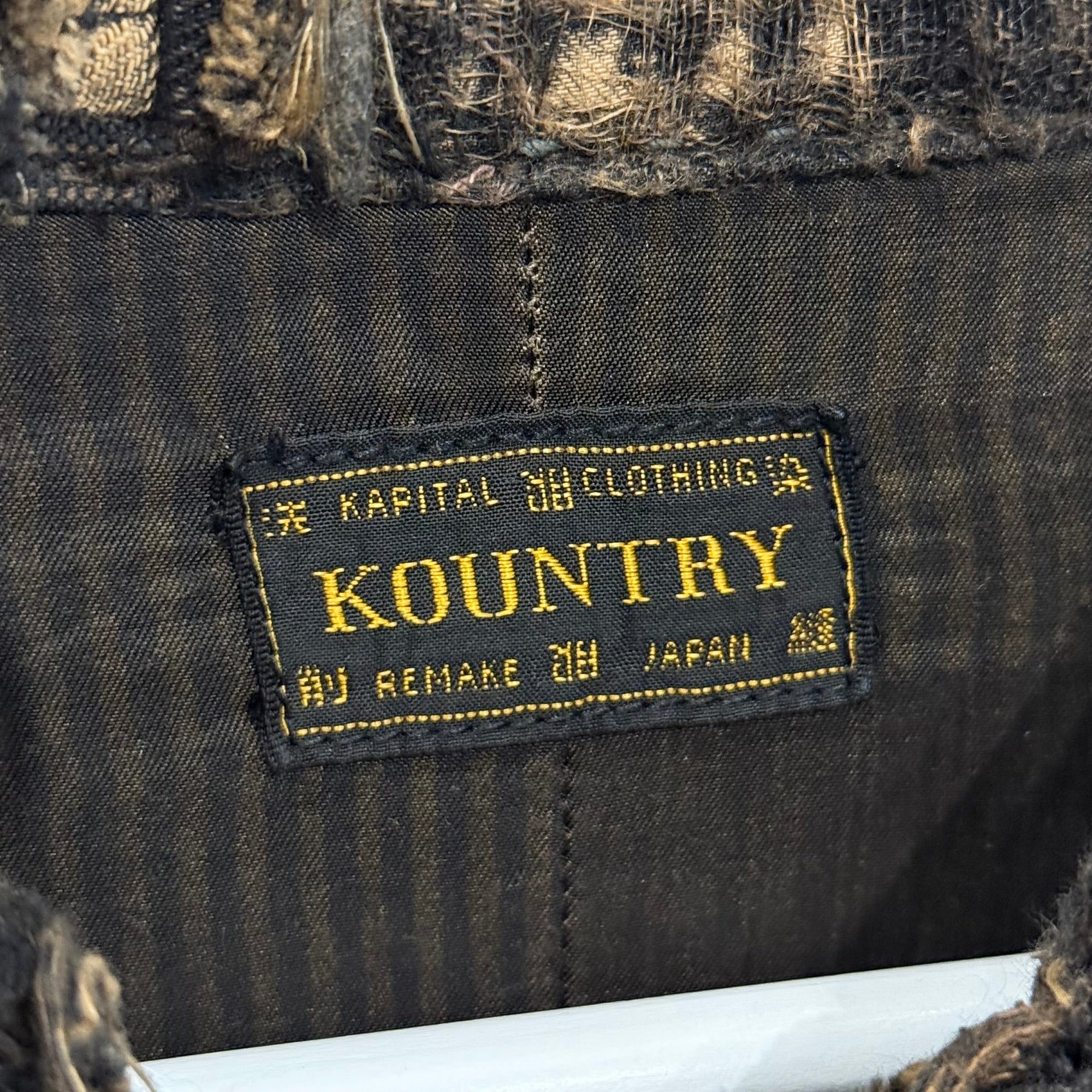 KAPITAL TEA CORE SPRING 1ST BORO JACKET ‘BLACK INDIGO’