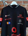 BALENCIAGA FW23 SAMPLE 3B TOP LEAGUE RACING LOGO TEE ‘BLACK’