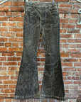 RICK OWENS FW25 BOLAN BOOT CUT DENIM ‘BLACK WASHED FOIL’