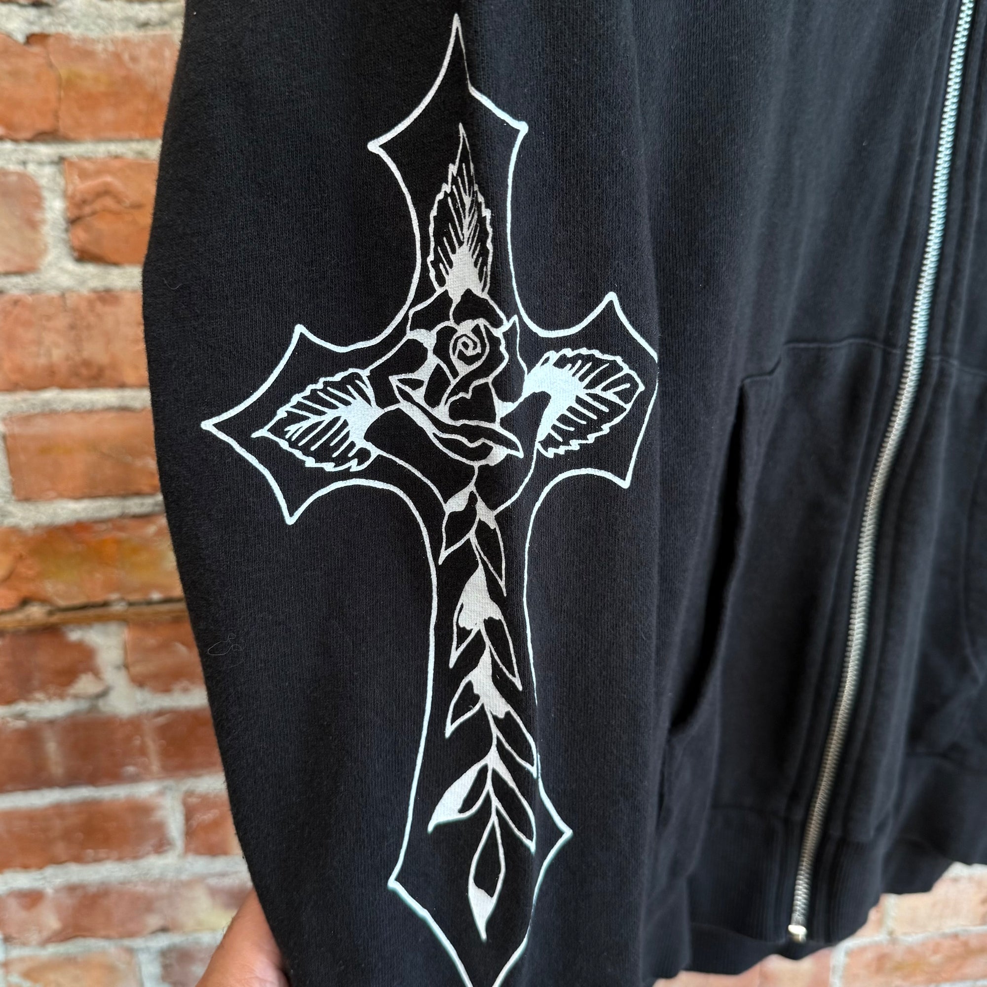 ED HARDY CHROME BOOTLEG ZIP HOODIE ‘BLACK’