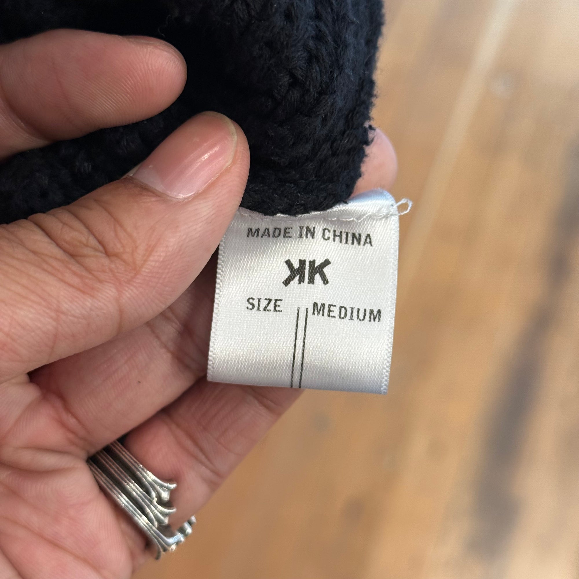 KTWO STUDIOS FISHERMAN KNIT CREWNECK SWEATER ‘BLACK’