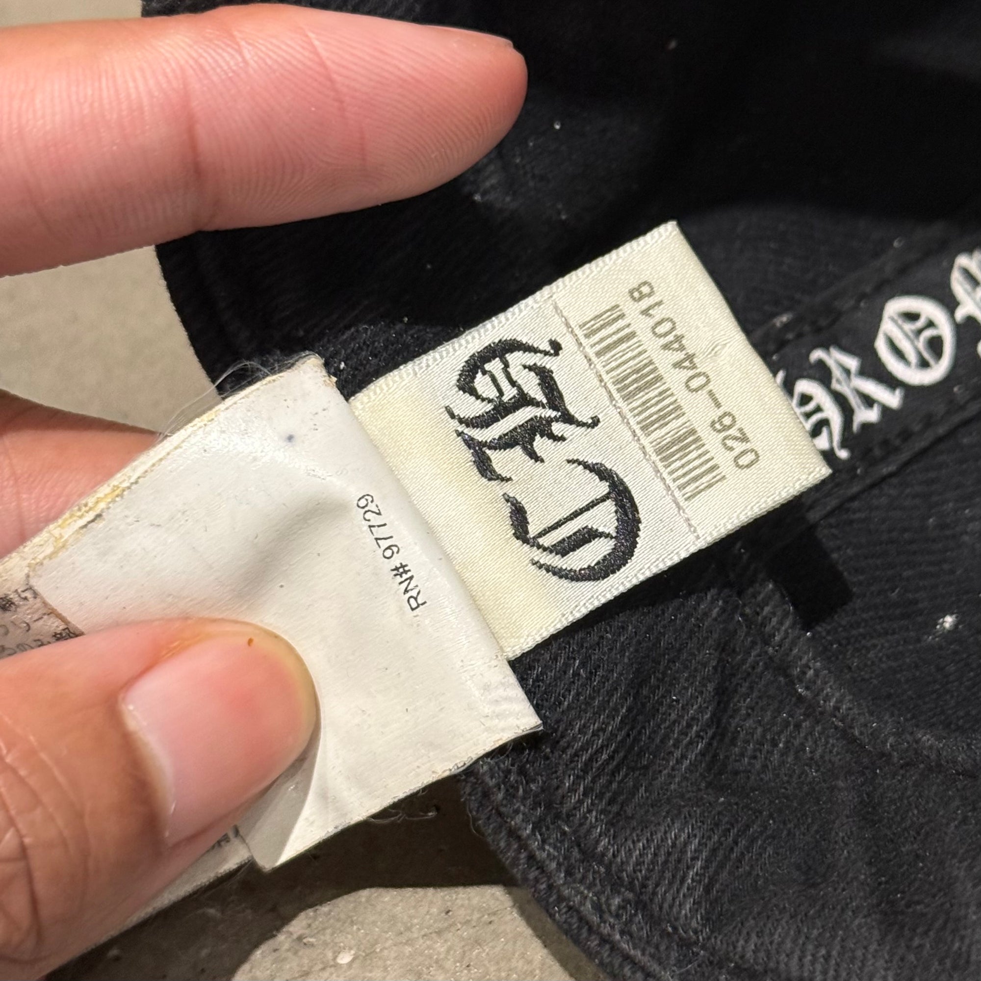 CHROME HEARTS HORSESHOE DENIM HAT ‘BLACK’