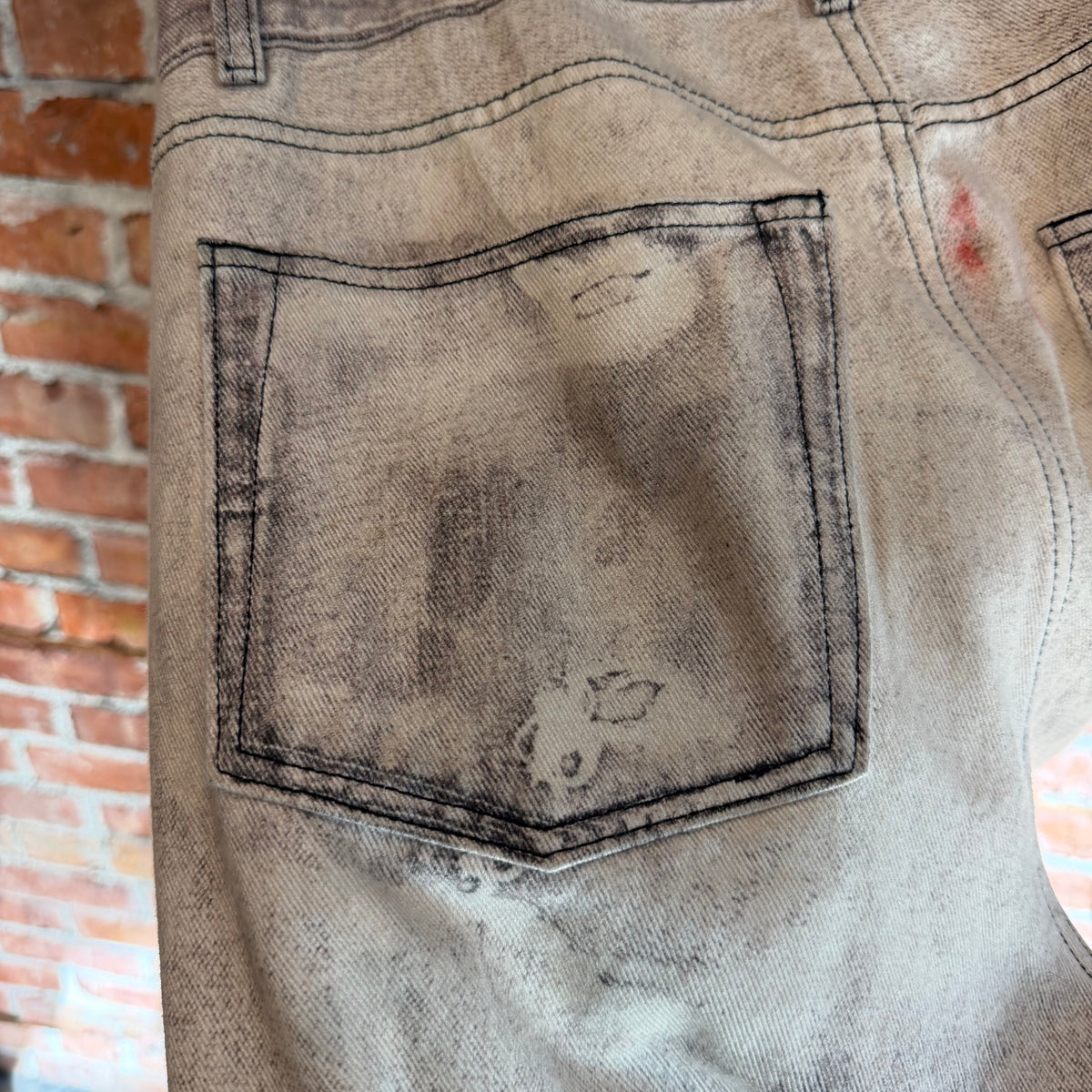 OUR LEGACY TROMPE PRINT THIRD CUT DIGITAL DENIM ‘CREAM/INK’