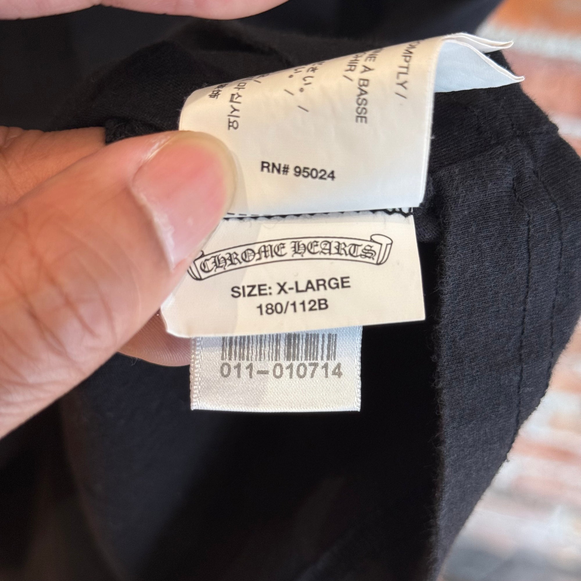 CHROME HEARTS BANNER PRINT TEE ‘BLACK’