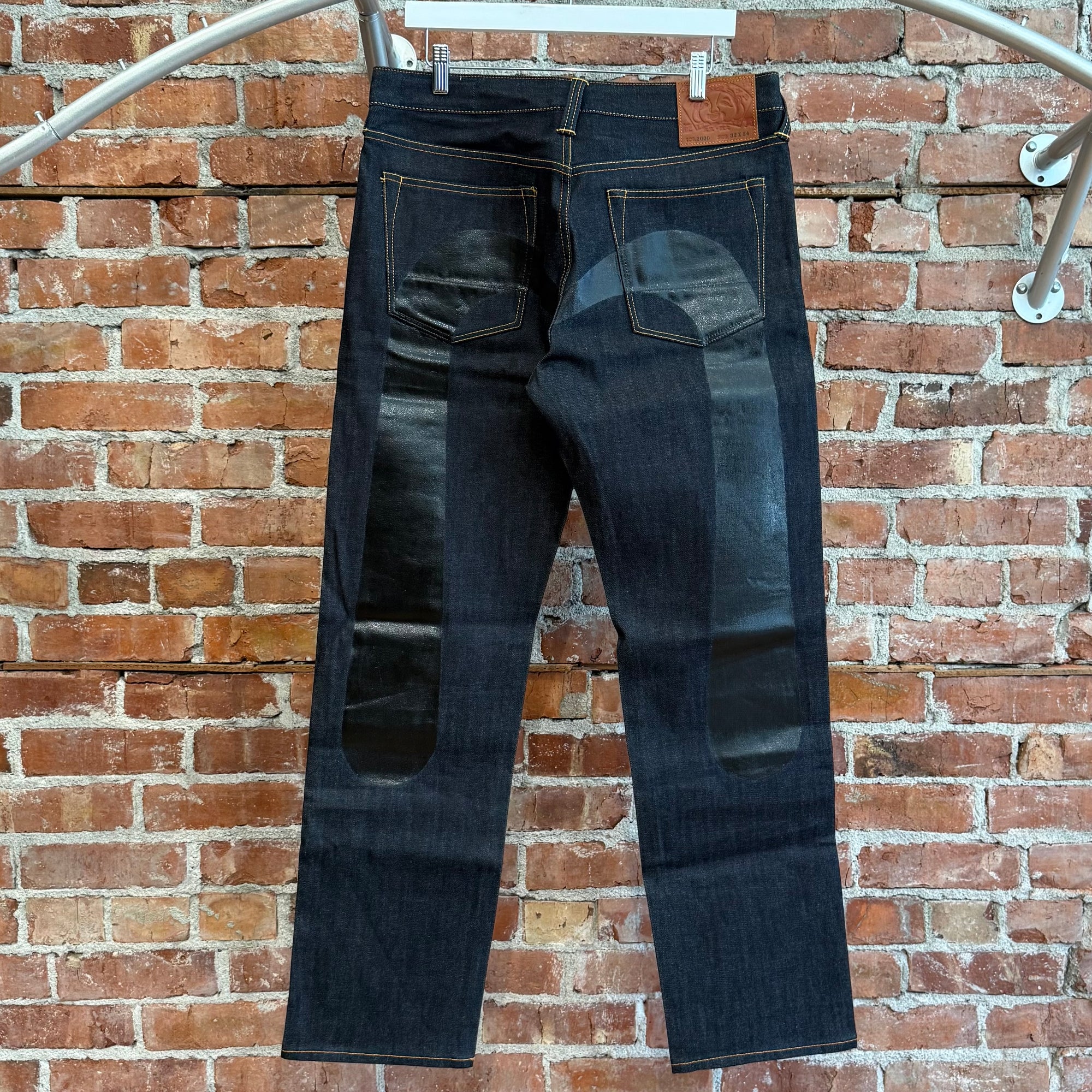 EVISU LOT 2000 DIACOCK PRINT DENIM 'INDIGO/BLACK'