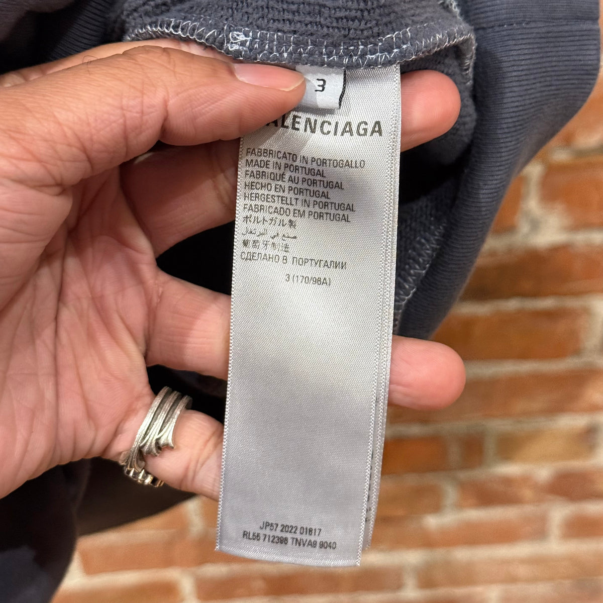BALENCIAGA SS23 ADIDAS TREFOIL HOODIE ‘VINTAGE BLUE’