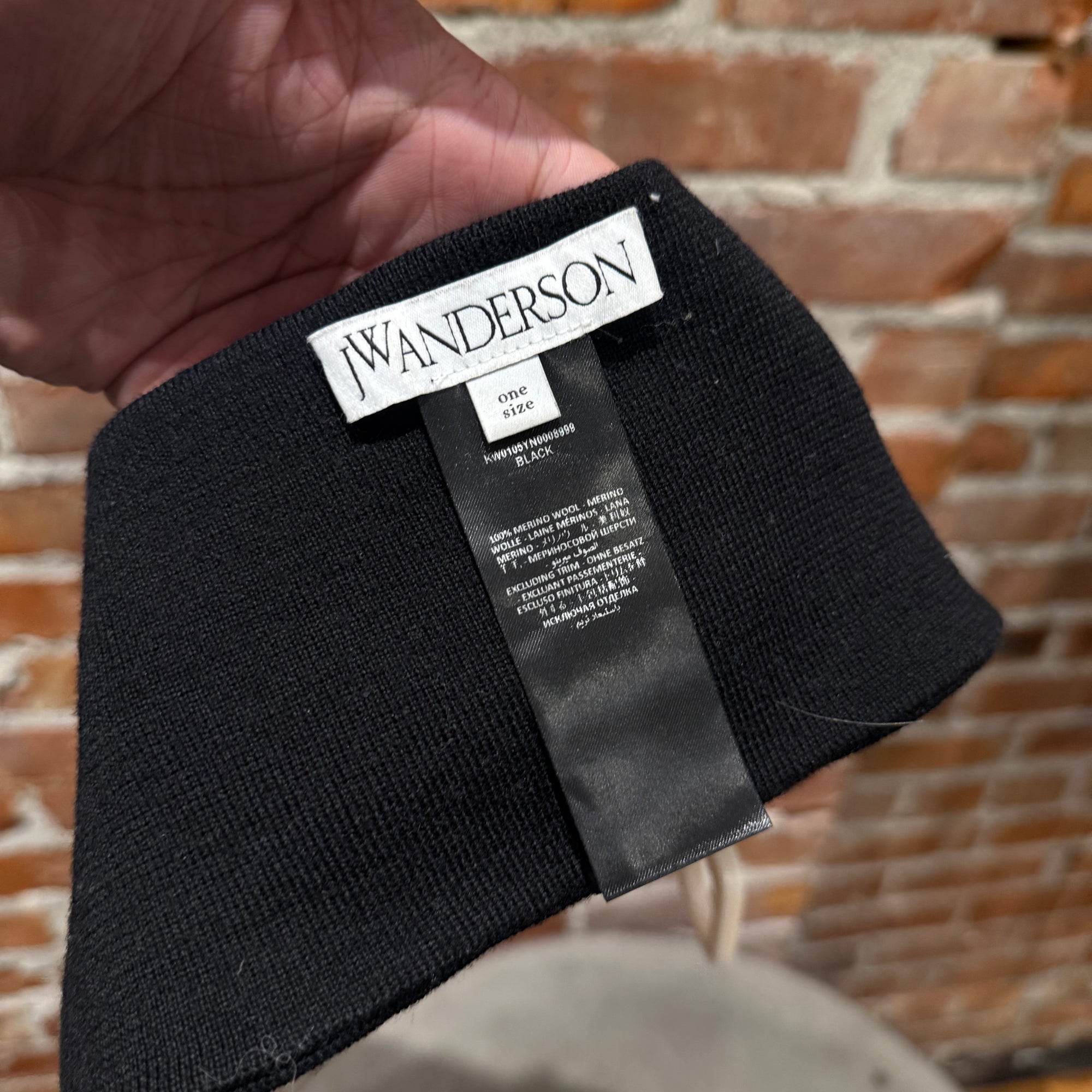 J.W. ANDERSON NECK GAITER ‘BLACK’