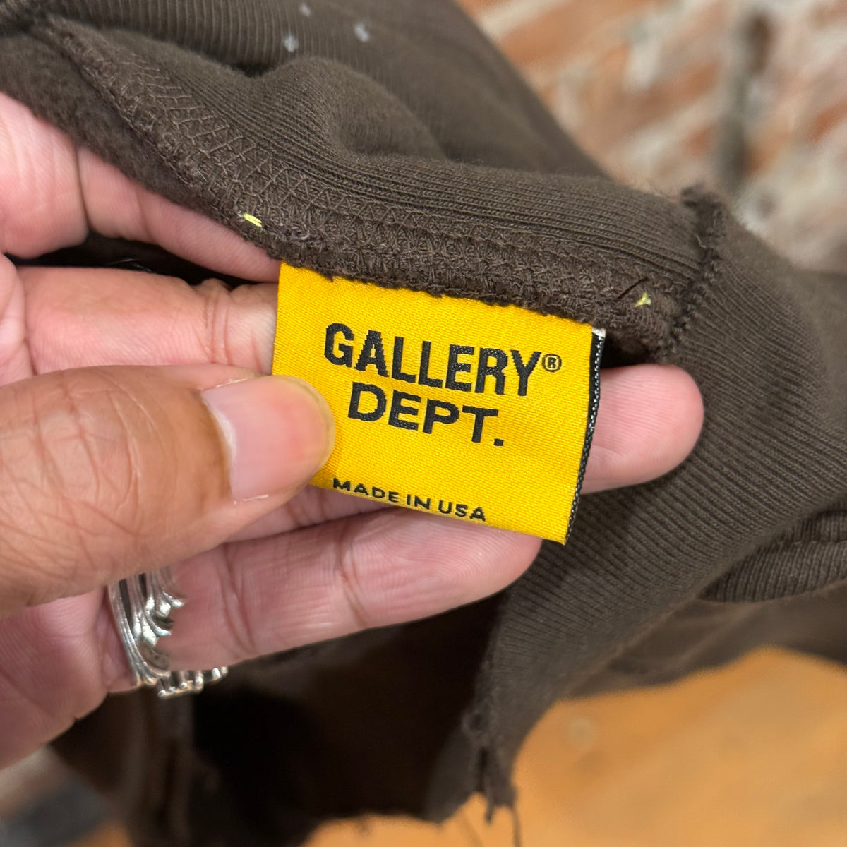 GALLERY DEPT. FRENCH LOGO PAINTER HOODIE ‘BROWN’