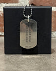 CHROME HEARTS FLEUR KNEE DOGTAG NECKLACE ‘SILVER’