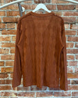 FINAL HOME DISTRESSED ARGYLE CARDIGAN ‘BURNT ORANGE’