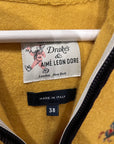 AIMÉ LEON DORE x DRAKE’S FW21 CASENTINO WOOL HALF ZIP ‘YELLOW’