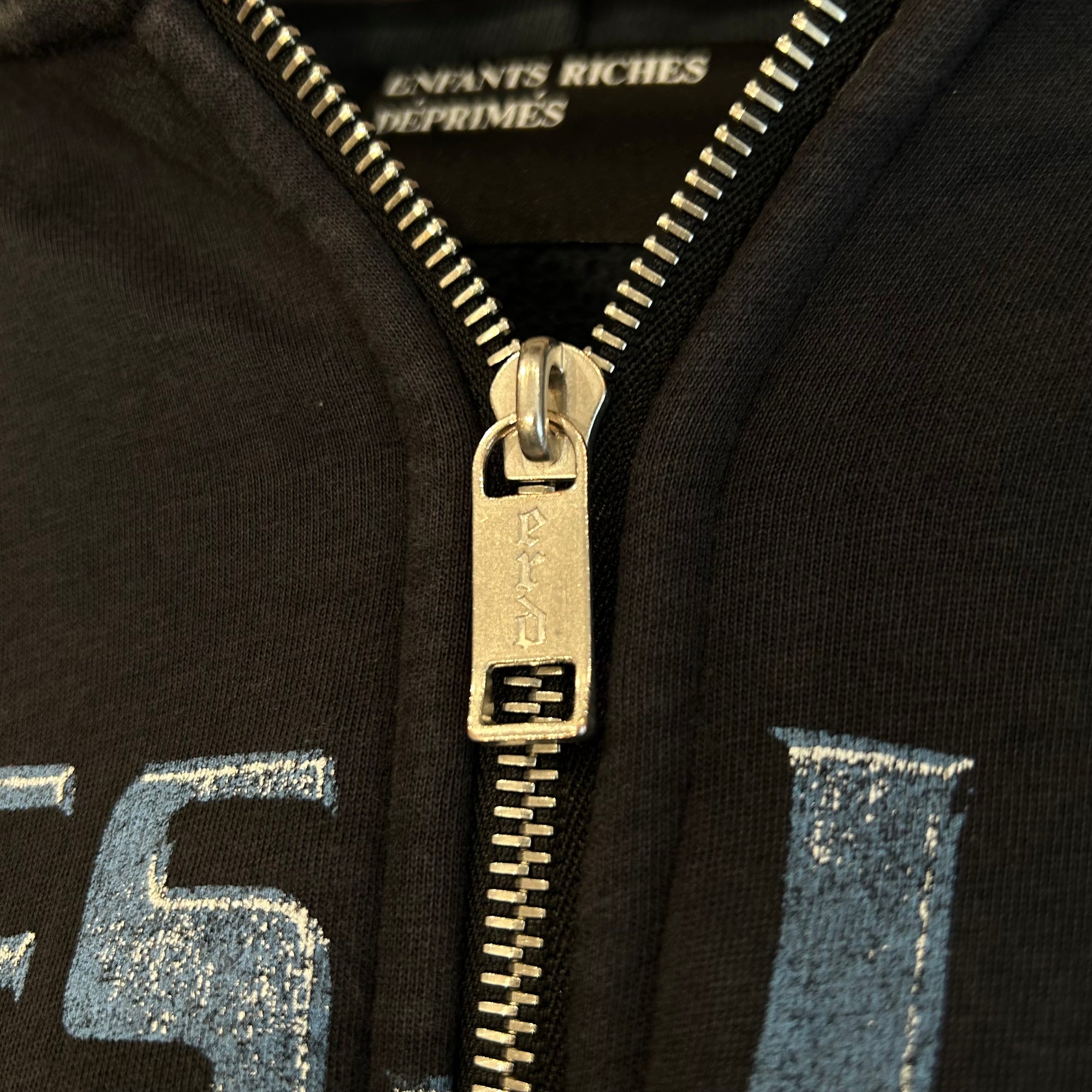 ENFANTS RICHES DEPRIMES FW24 COLUMBINE GOD ZIP HOODIE ‘BLACK/NAVY’