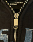 ENFANTS RICHES DEPRIMES FW24 COLUMBINE GOD ZIP HOODIE ‘BLACK/NAVY’