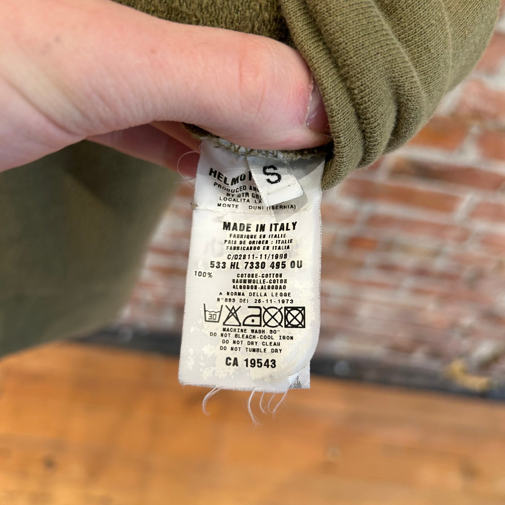 HELMUT LANG 1998 MILITARY HOODIE ‘OLIVE’