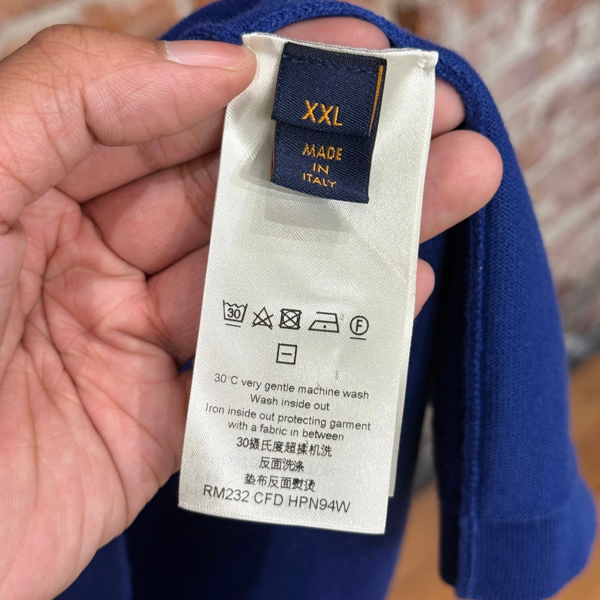 LOUIS VUITTON SS23 INTARSIA CREWNECK KNIT TEE ‘BLUE’