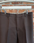 JIL SANDER SHARP WOOL SERGE JACKET & PANTS ‘BROWN’