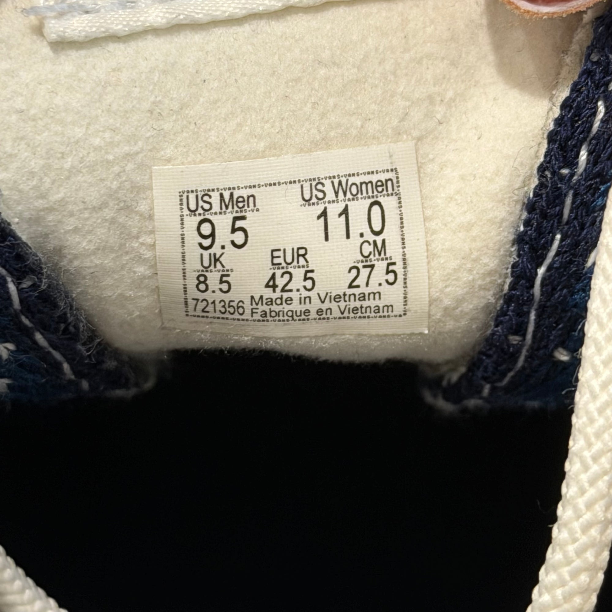VANS X FDMTL PREMIUM LX SASHIKO HALF CAB SNEAKERS ‘BLUE’