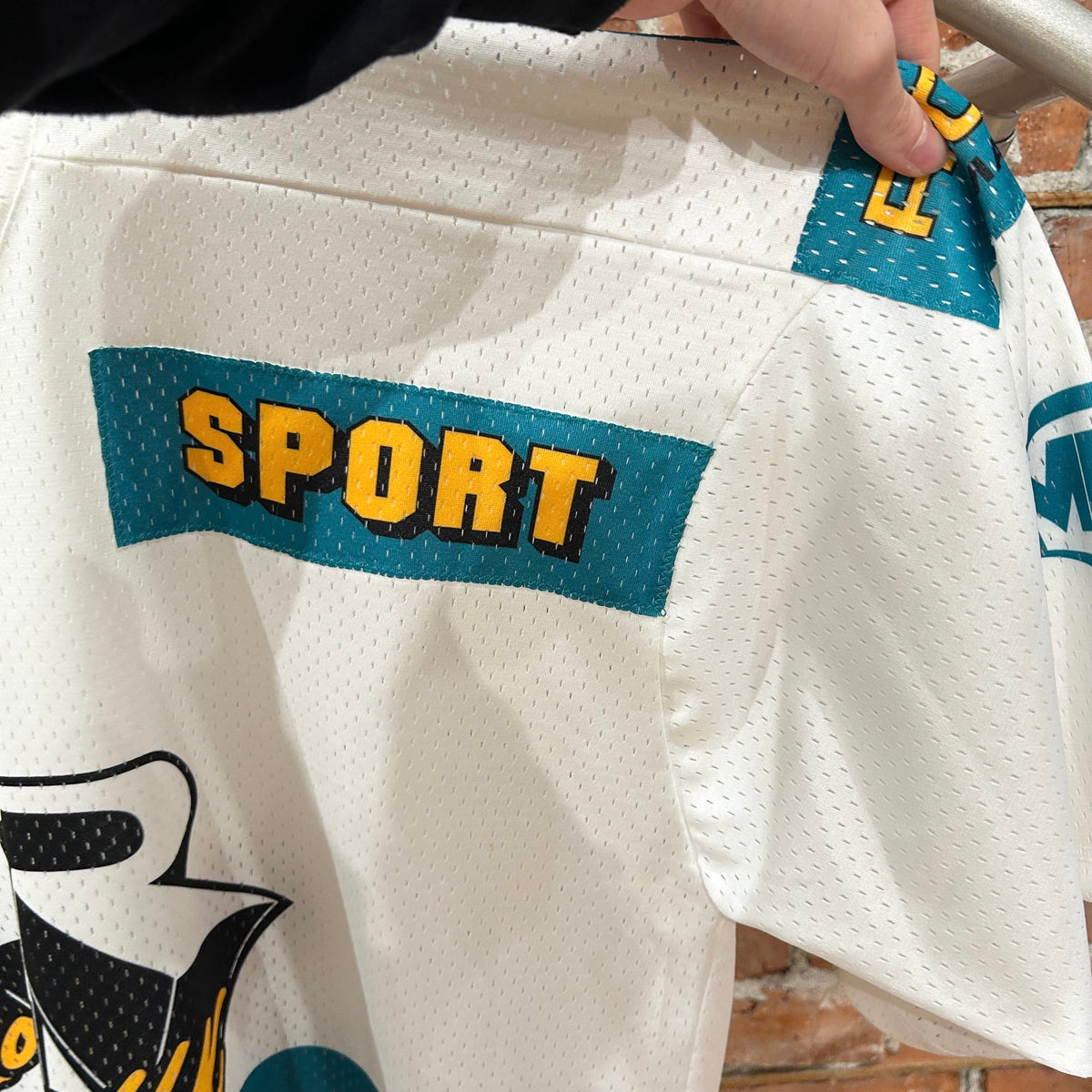 MARTINE ROSE OVERSIZED FOOTBALL TOP JERSEY ‘WHITE’