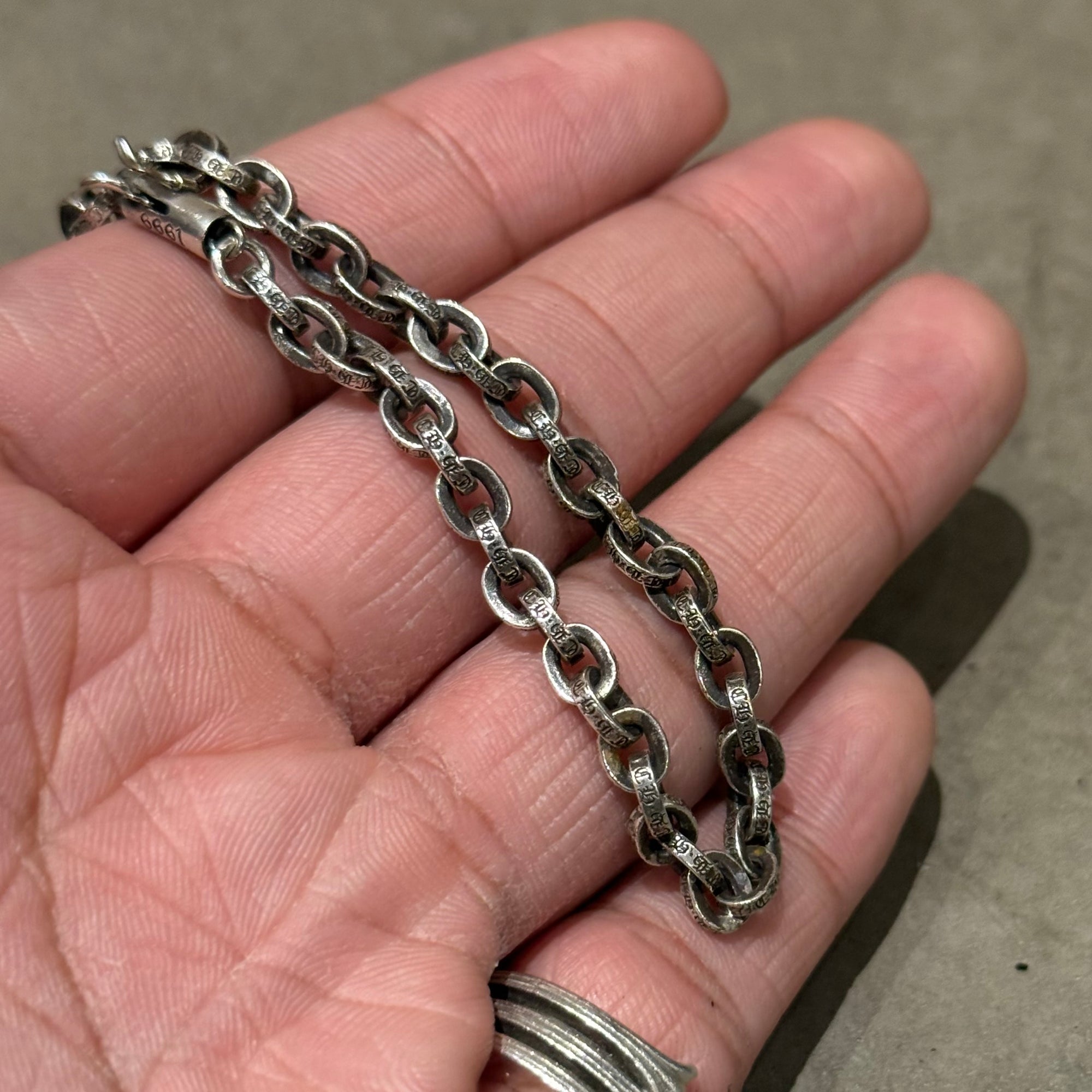 CHROME HEARTS 8” PAPER CHAIN BRACELET ‘SILVER’