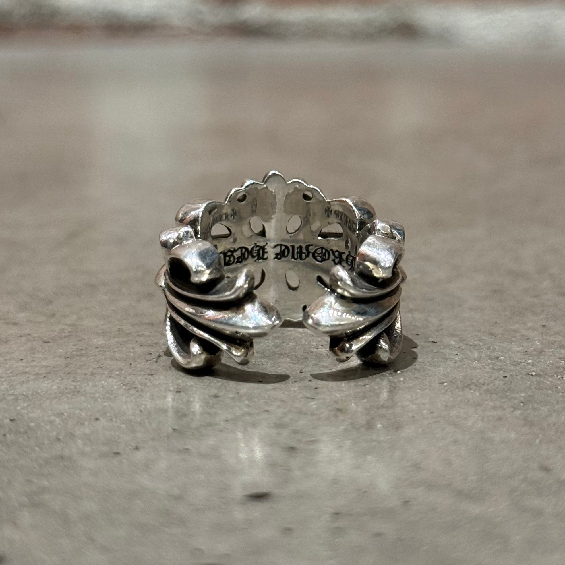 CHROME HEARTS DOUBLE FLORAL RING ‘SILVER’