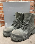 BALENCIAGA COMBAT 20MM CANVAS STRIKE BOOT 'GREEN'