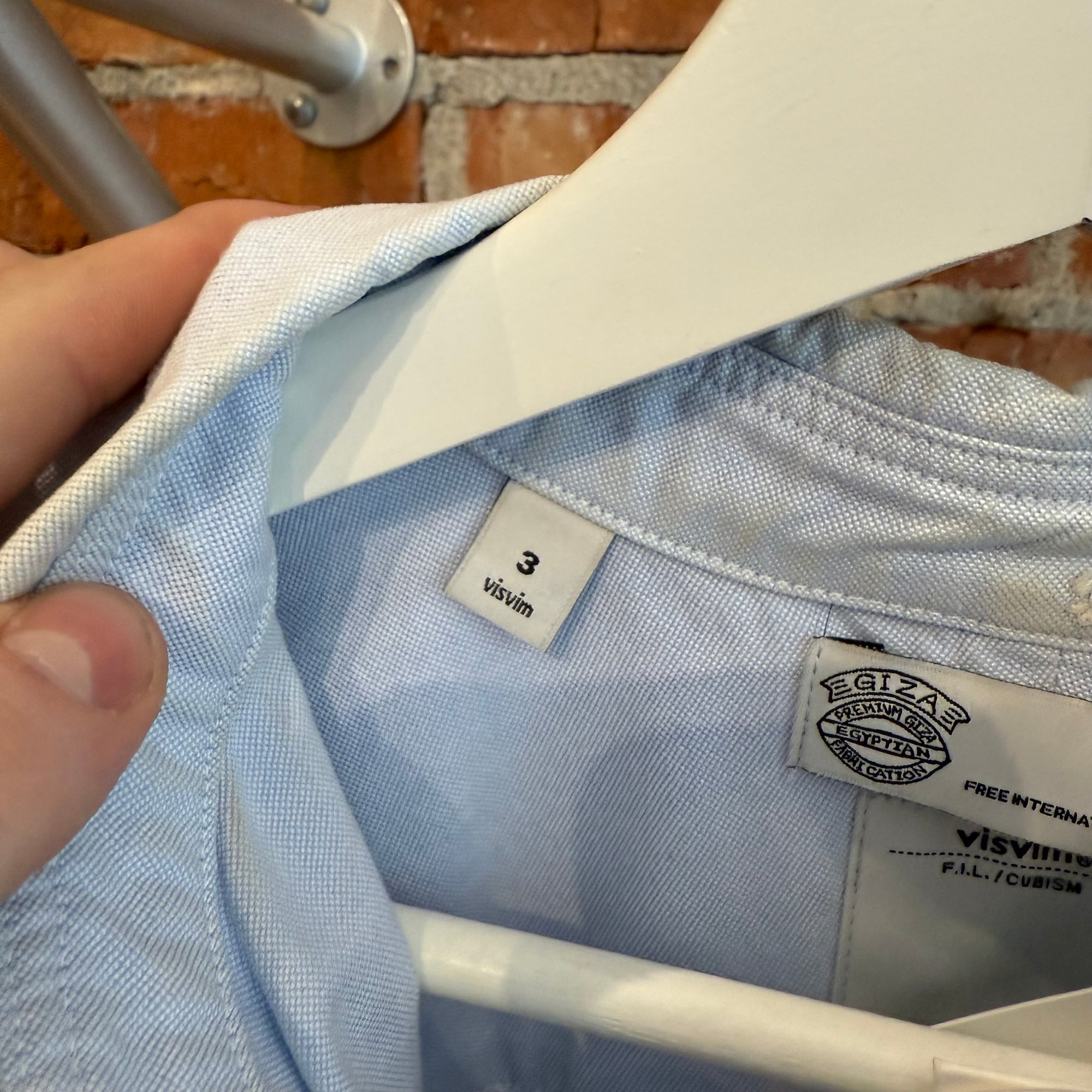 VISVIM GIZA WELD POCKET SHIRT BLUE’