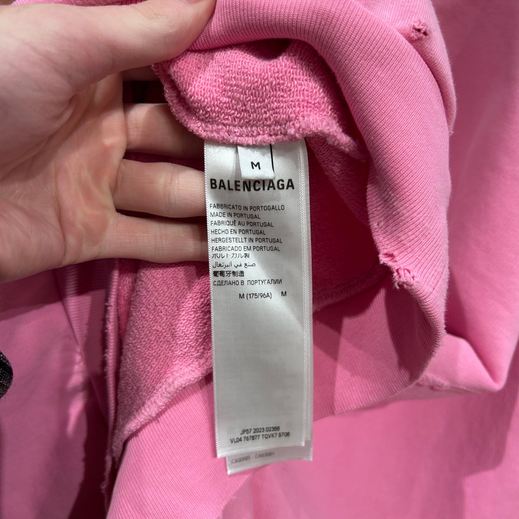 BALENCIAGA FW23 NO LOGO HOODIE ‘PINK’