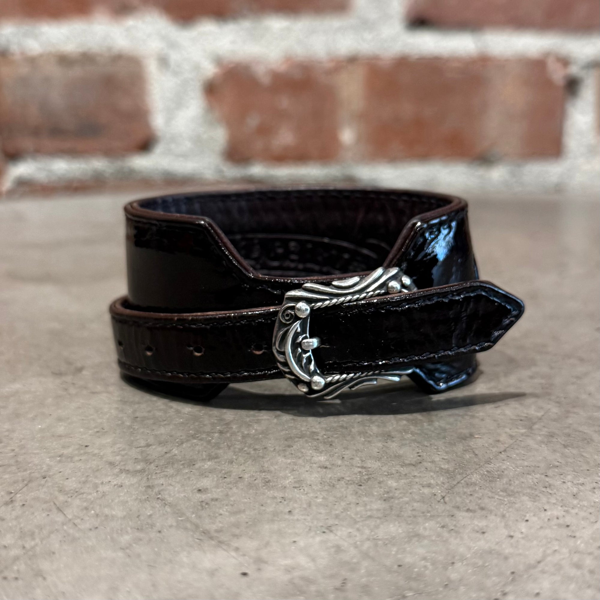 CHROME HEARTS R&amp;R LEATHER BRACELET ‘BROWN’