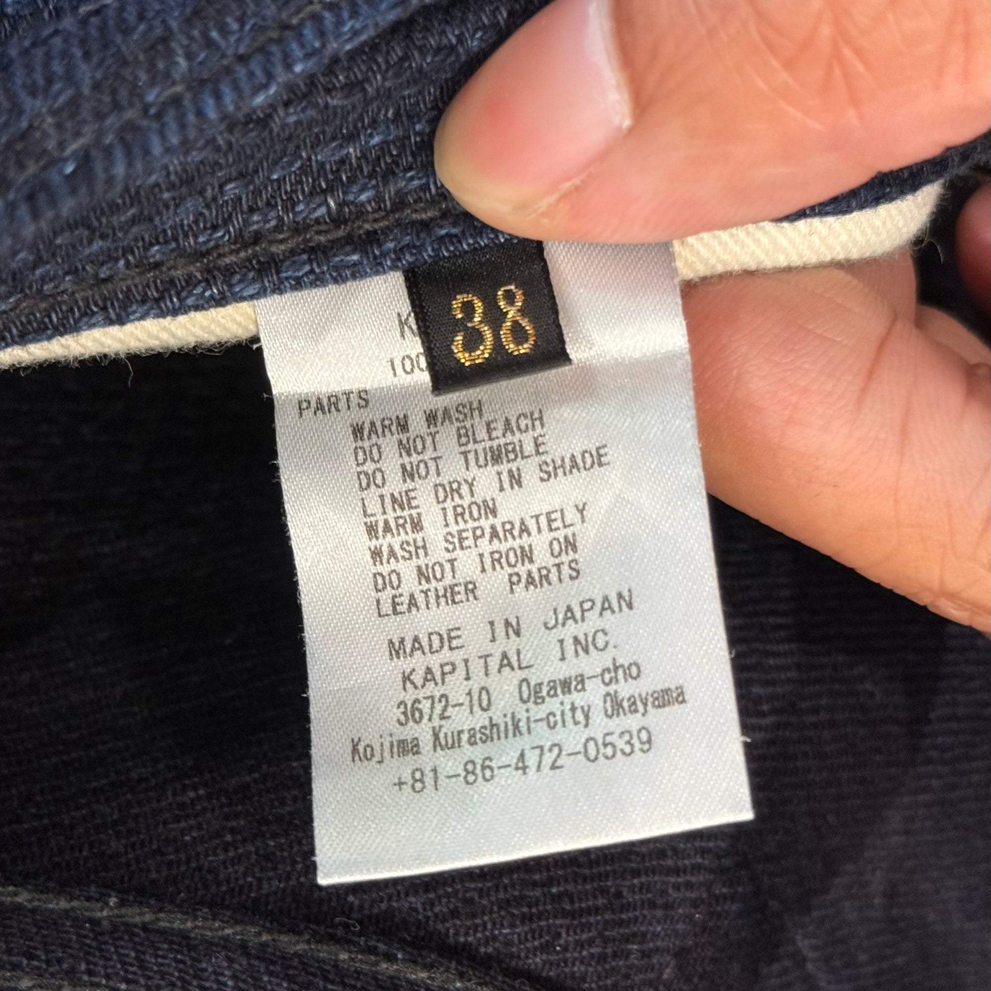 KAPITAL 5P MONKEY CISCO CENTURY DENIM ‘INDIGO’