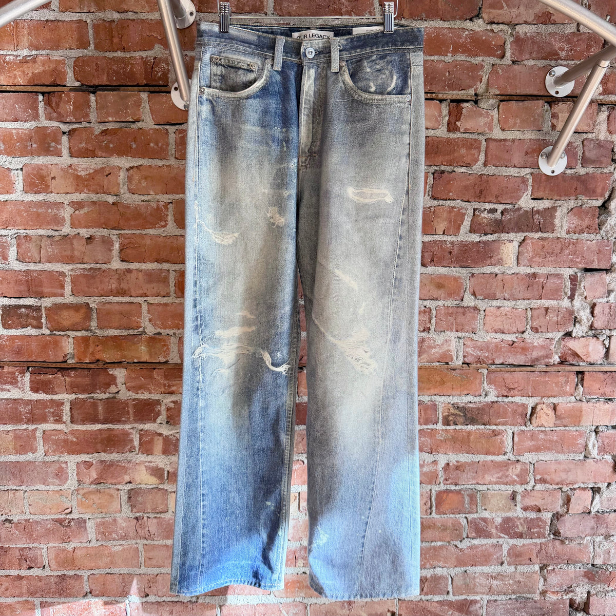 OUR LEGACY TROMPE PRINT THIRD CUT DIGITAL DENIM ‘LIGHT BLUE’