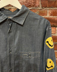 KAPITAL SMILEY CHAMBRAY BUTTON UP SHIRT ‘BLUE’