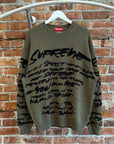 SUPREME x FUTURA GRAFFITI SWEATER ‘OLIVE’