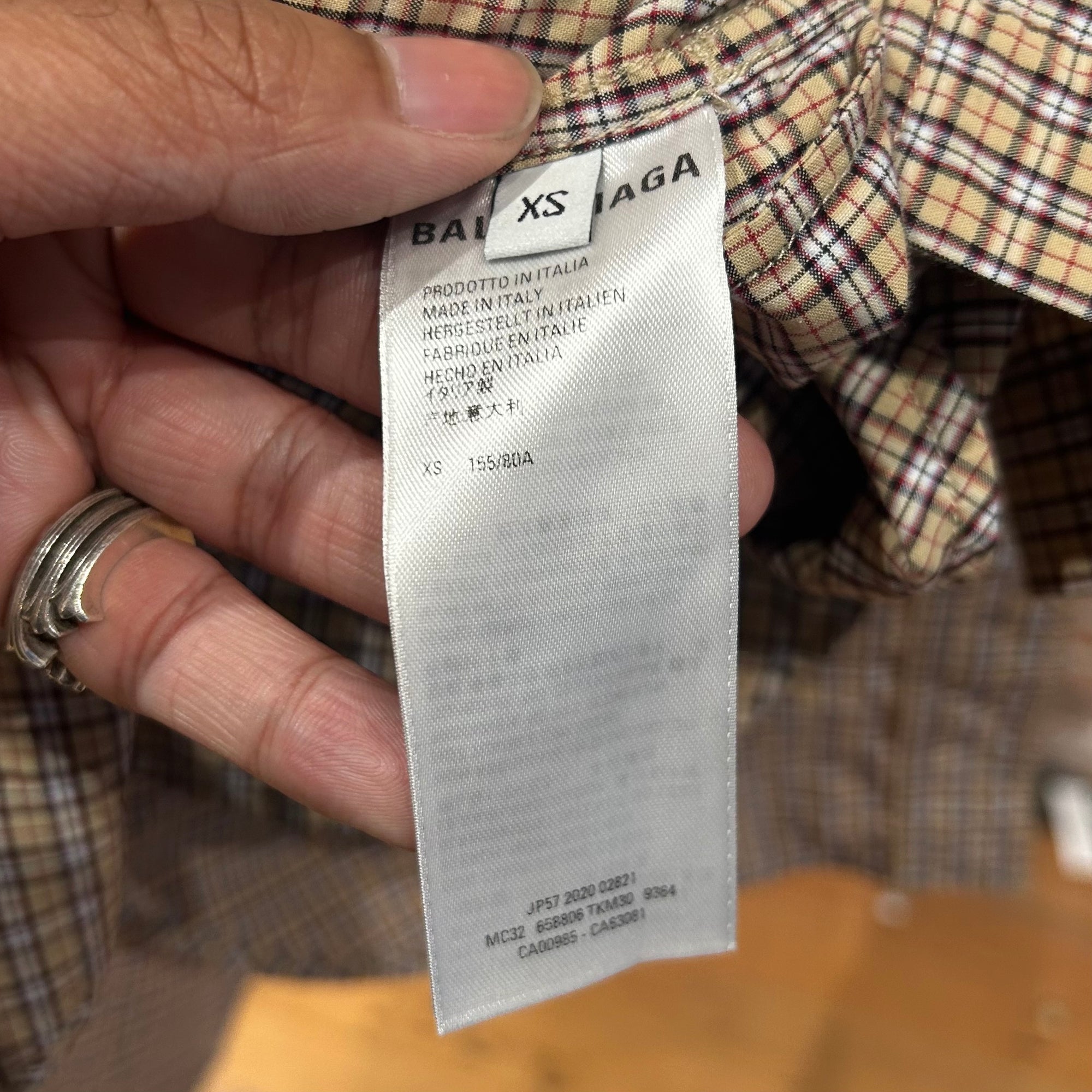 BALENCIAGA SS20 OVERSIZED CHECK FLANNEL SHIRT ‘MULTI’