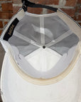 MCM VISETOS LEATHER TRUCKER HAT ‘WHITE’