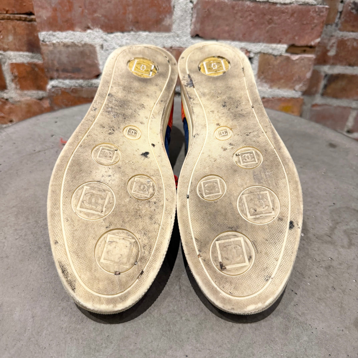 CHANEL SS08 HARLEQUIN CANVAS SNEAKERS ‘MULTI’