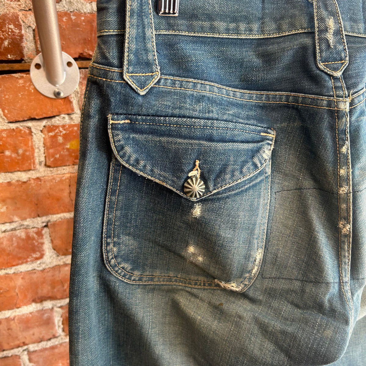 RALPH LAUREN DOUBLE RL BUSH CARGO CONCH DENIM ‘MUD WASH’