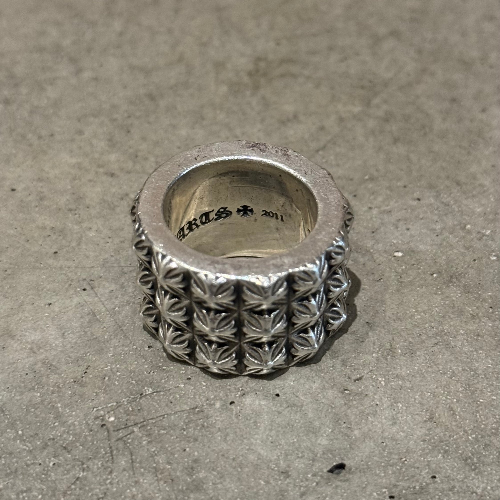 CHROME HEARTS PETE PUNK TRIPLE STACK RING ‘SILVER’
