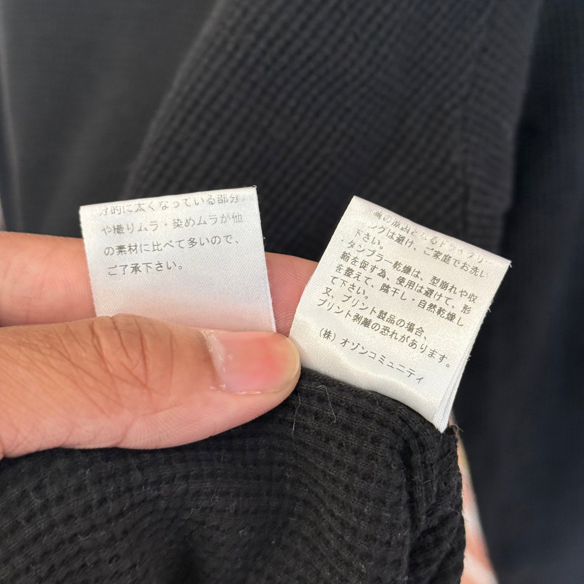 HYSTERIC GLAMOUR DOLLY WAFFLE THERMAL LONGSLEEVE ‘BLACK’