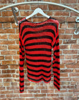 RAF SIMONS REDUX STRIPED LOOSE KNIT ‘RED’