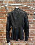 RICK OWENS WMNS LEATHER STRUTTER JACKET ‘BLACK’