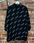BALENCIAGA SS20 OVESIZED LOGO PRINT POPLIN SHIRT ‘BLACK’