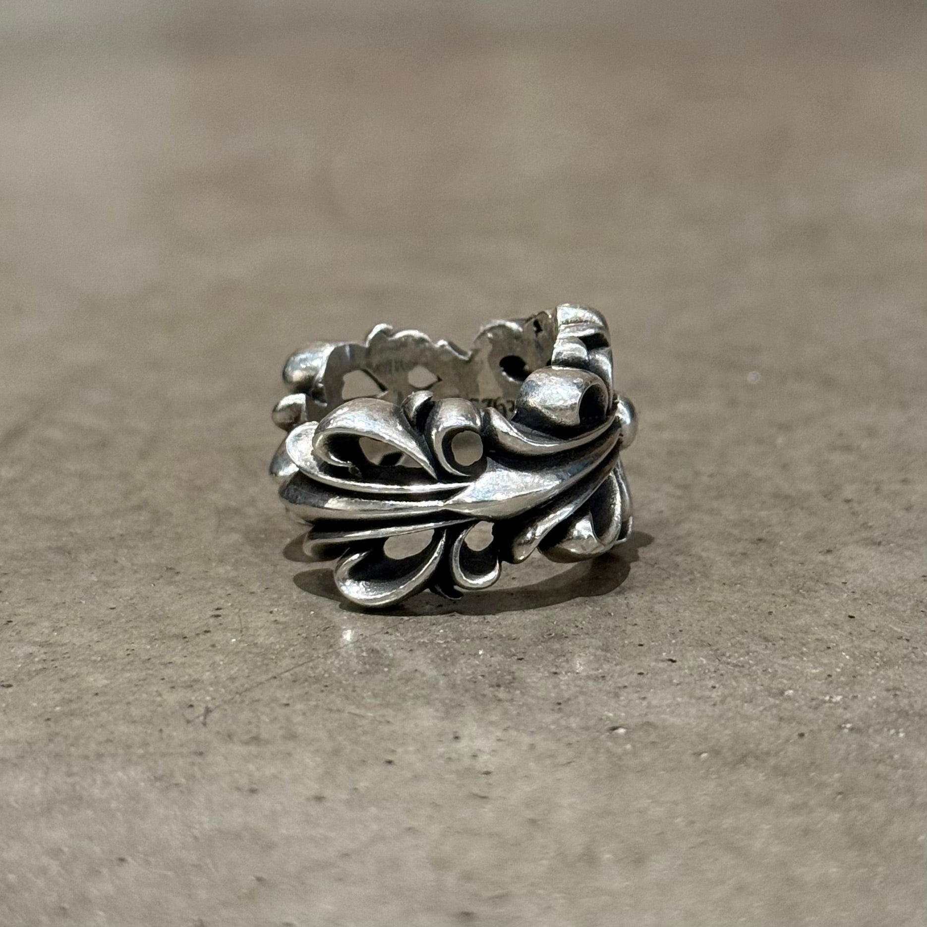 CHROME HEARTS DOUBLE FLORAL RING ‘SILVER’
