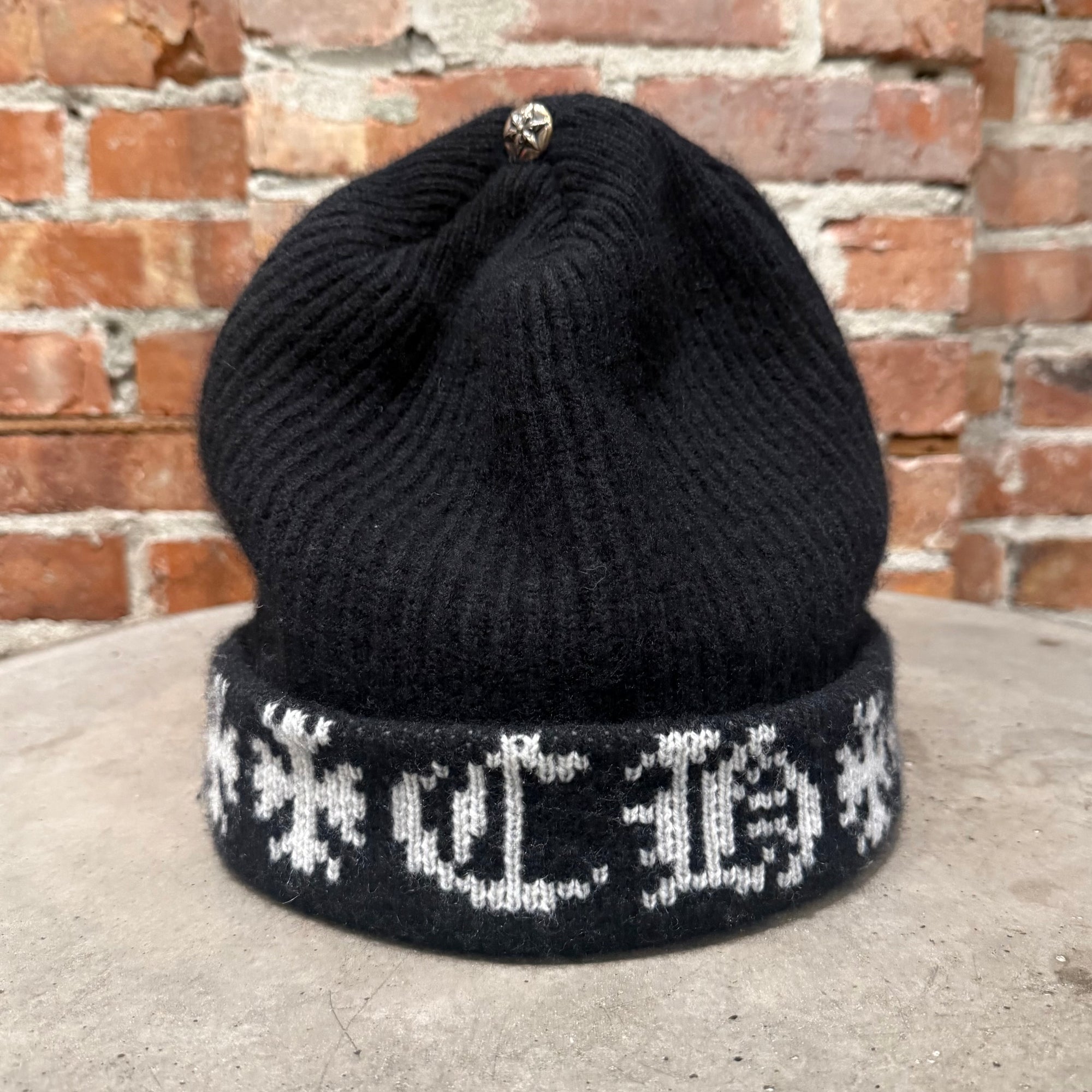 CHROME HEARTS BIG DADDY CASHMERE BEANIE ‘BLACK’